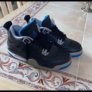 Jordan 4 Black/royal blue